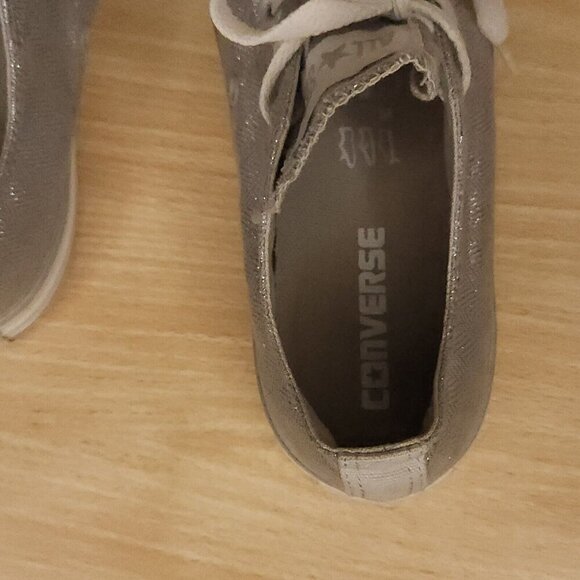 Converse Chuck Taylor Silver Sparkle Sneaker 6 - Picture 7 of 8